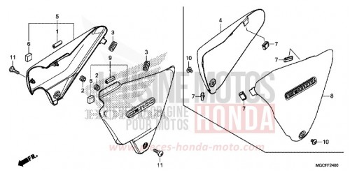 COUVERCLE LATERAL CB1100NAK de 2019